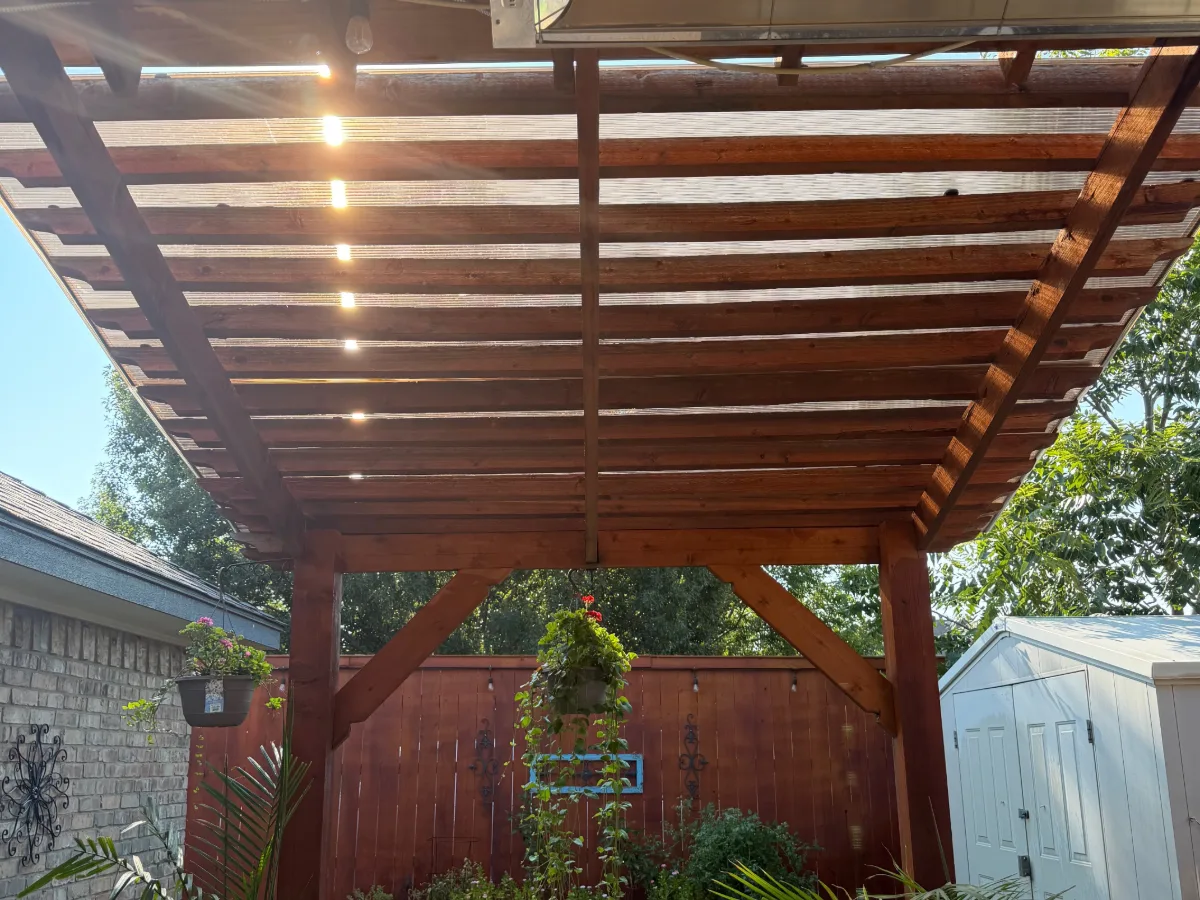 Morris Patios pergola cover project